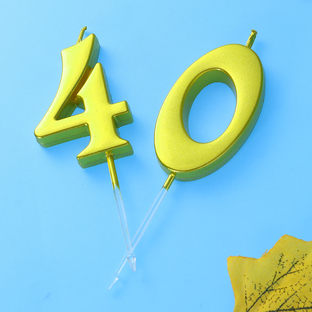 2Pcs Golden Number 40 Birthday - огляд і ціна Candle Supplies Usa