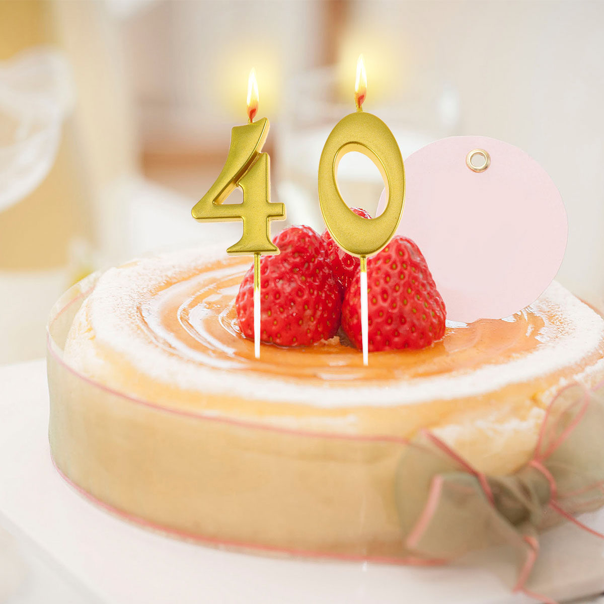 2Pcs Golden Number 40 Birthday - огляд і ціна Candle Supplies Usa