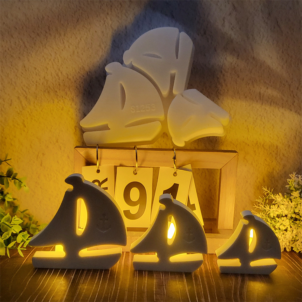 3D Sailboat Night Light Silico - огляд і ціна Candle Zero