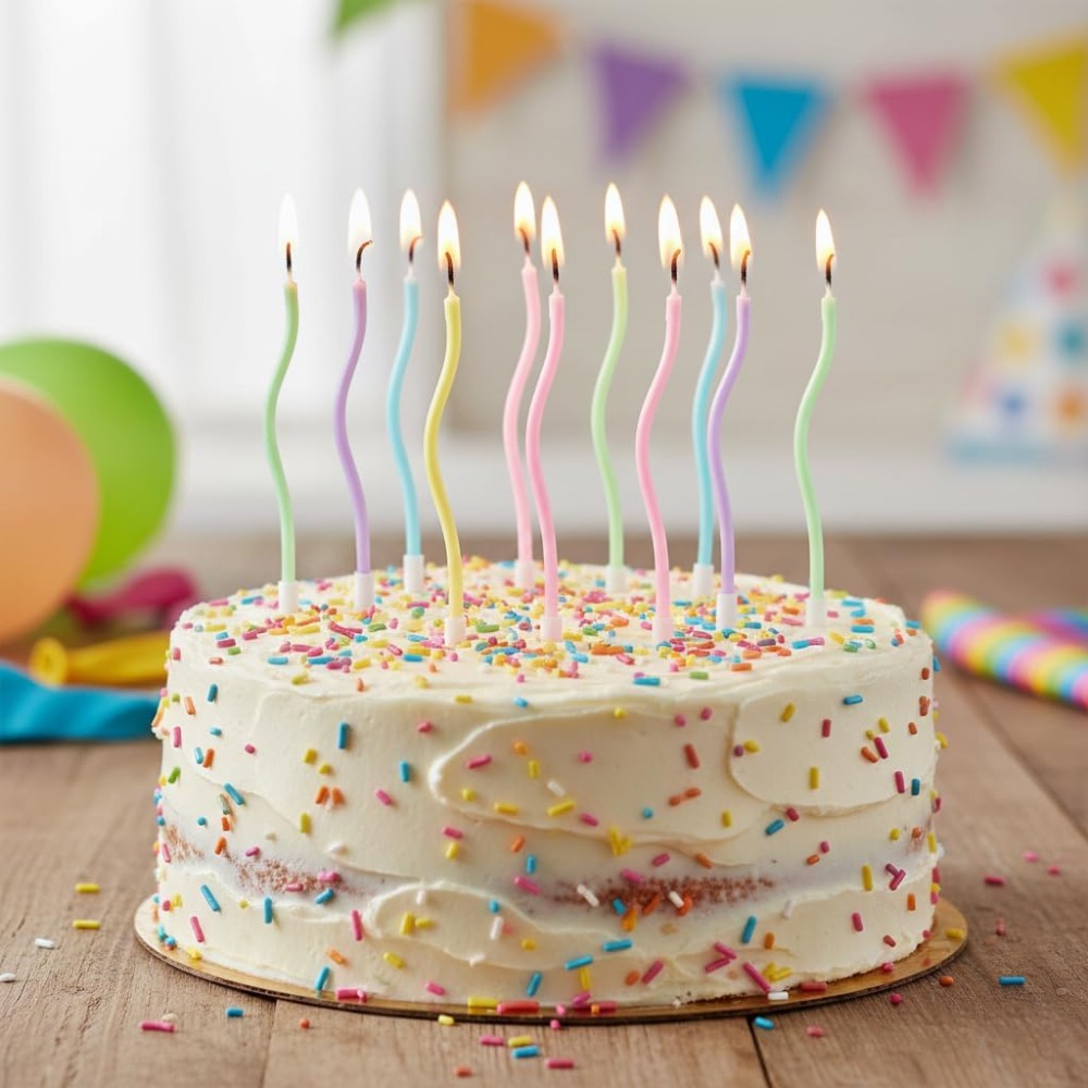 Rainbow Spiral Birthday Cake C - огляд і ціна Candle Supplies Usa