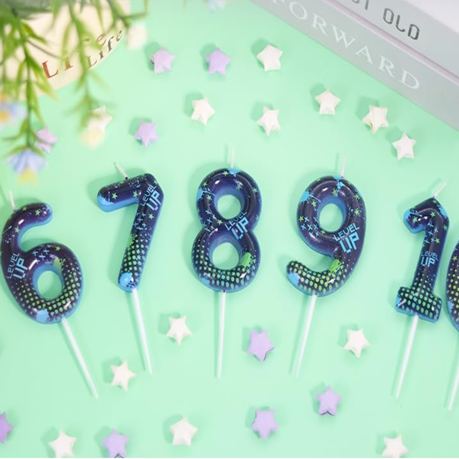 Blue Game Boy 0-9 Birthday Can - огляд і ціна Candle Supplies Usa