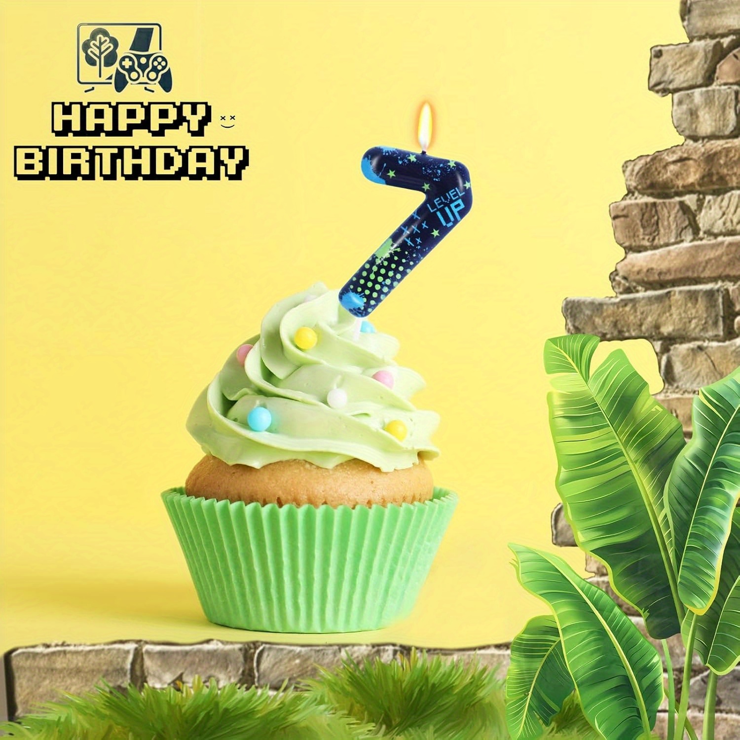 Blue Game Boy 0-9 Birthday Can - огляд і ціна Candle Supplies Usa