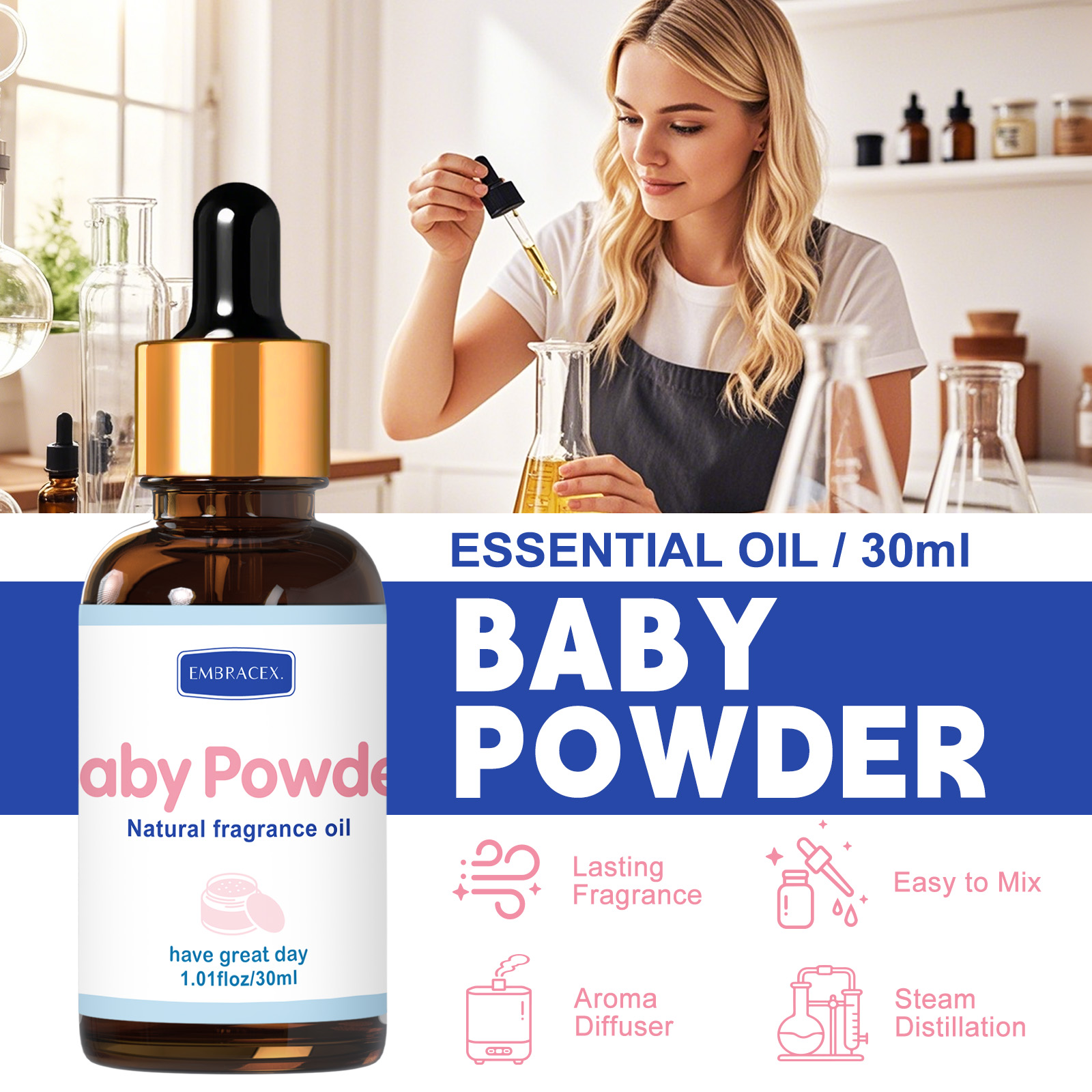 30ml Baby Powder Fragrance Oil - огляд і ціна Candle Supplies Fragrance Oil