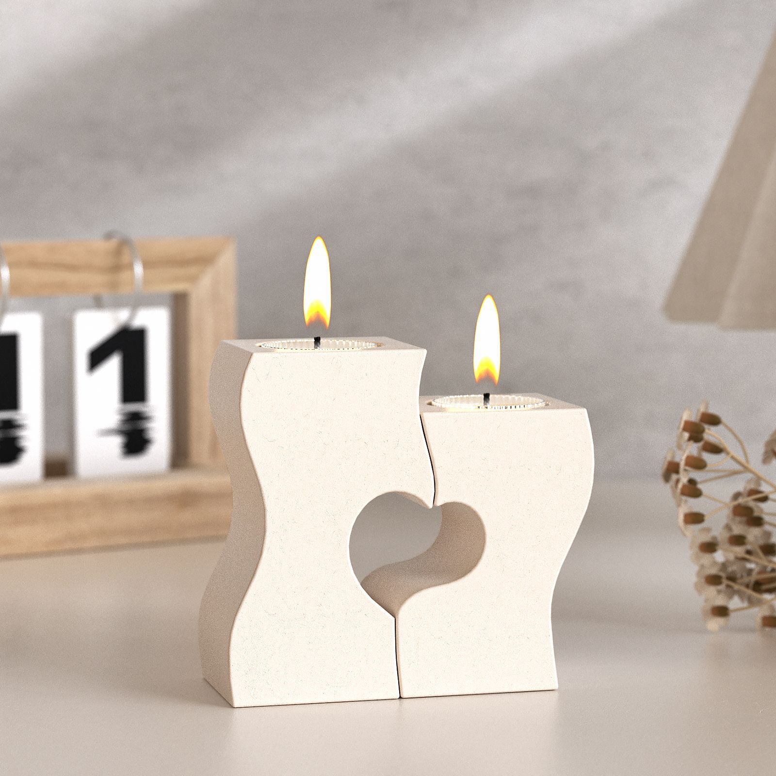 S Heart Candlestick Silicone M - огляд і ціна Candle Quotes