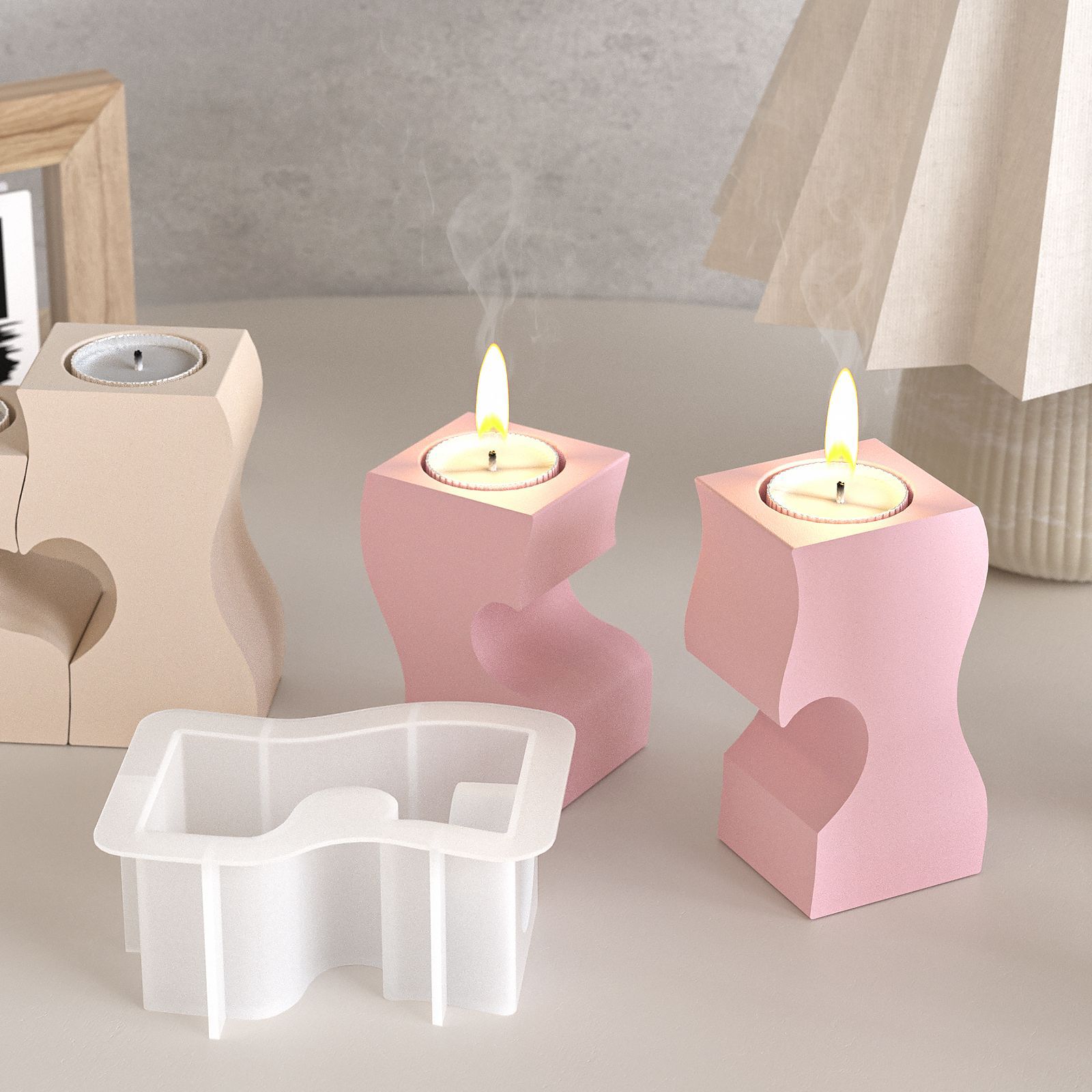 S Heart Candlestick Silicone M - огляд і ціна Candle Quotes