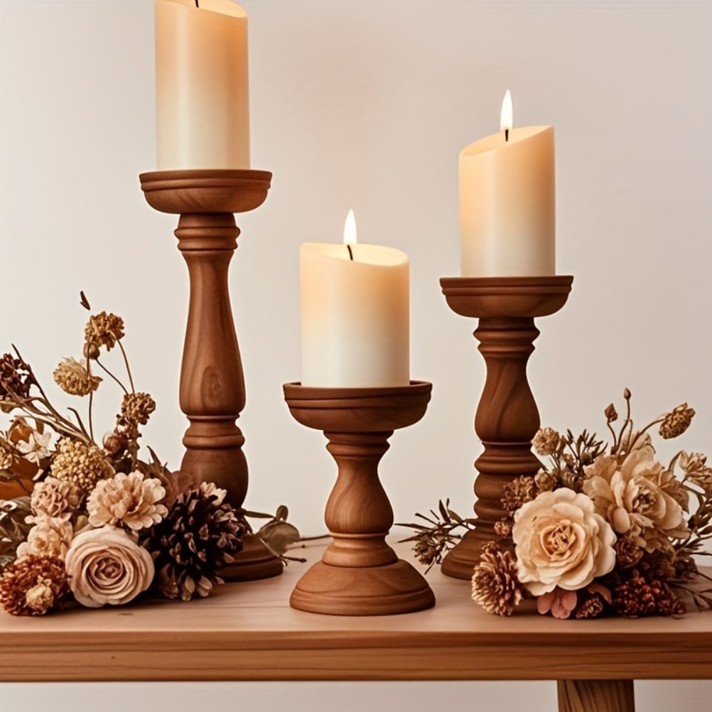 Vintage Wooden Candle Holders  - огляд і ціна Candle Zero