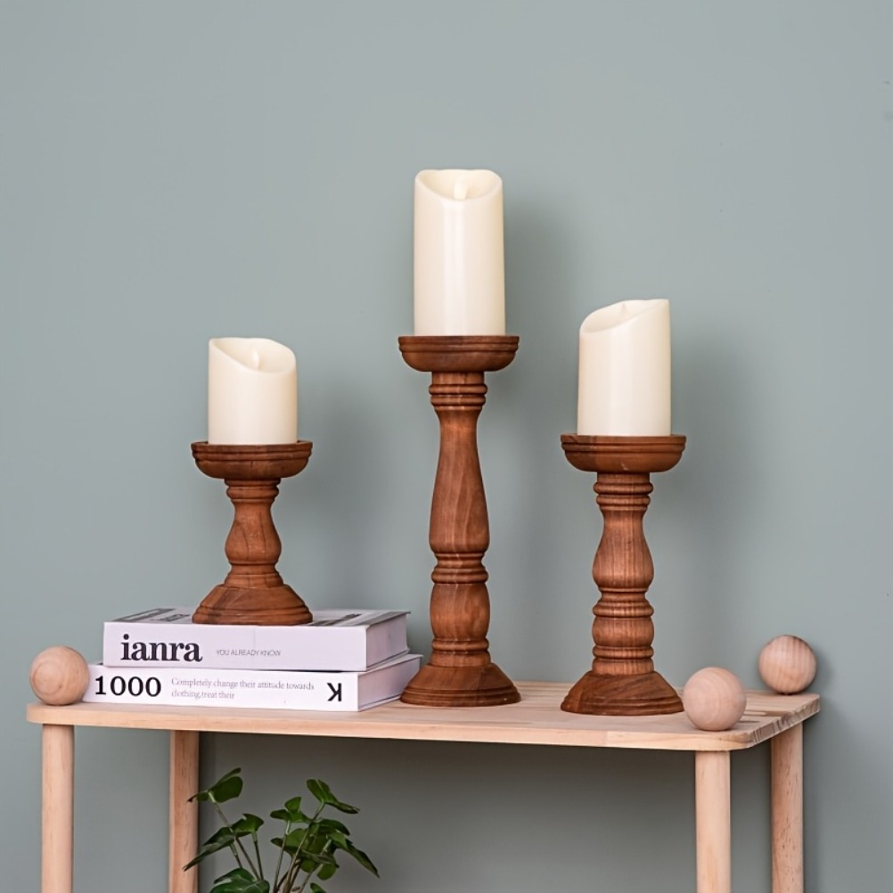 Vintage Wooden Candle Holders  - огляд і ціна Candle Zero
