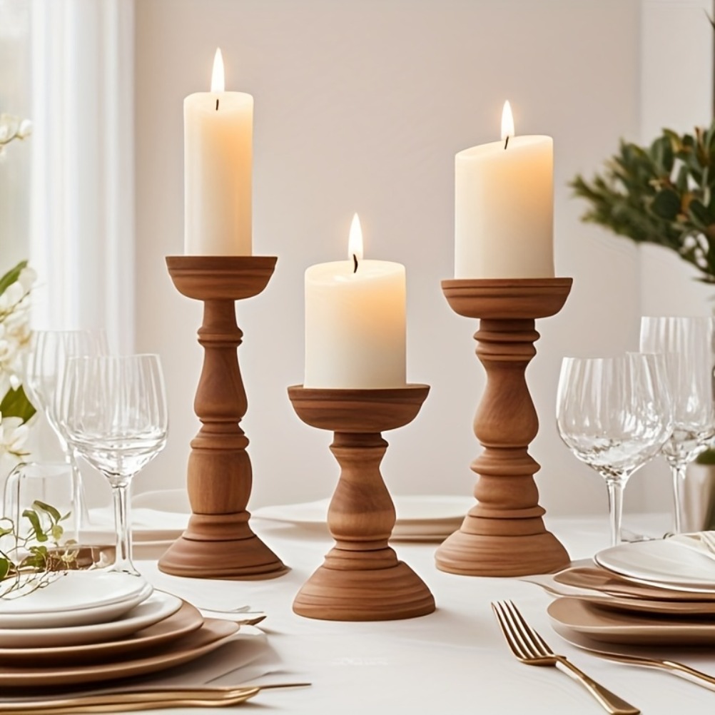 Vintage Wooden Candle Holders  - огляд і ціна Candle Zero