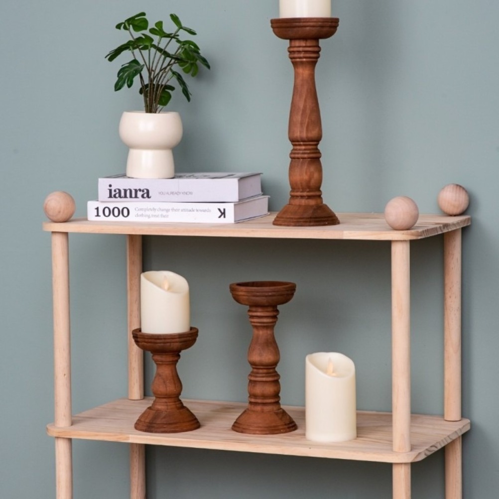 Vintage Wooden Candle Holders  - огляд і ціна Candle Zero